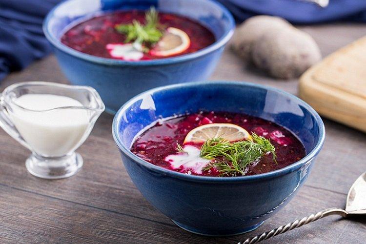 Cold Beetroot Soup with Lemon