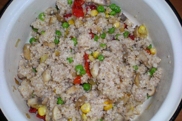 Gerstengrütze mit Gemüse