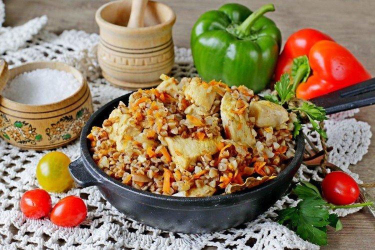 Gachas de trigo sarraceno con pollo