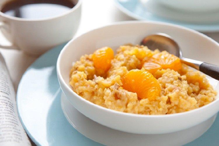 Millet Porridge with Oranges and Milk
