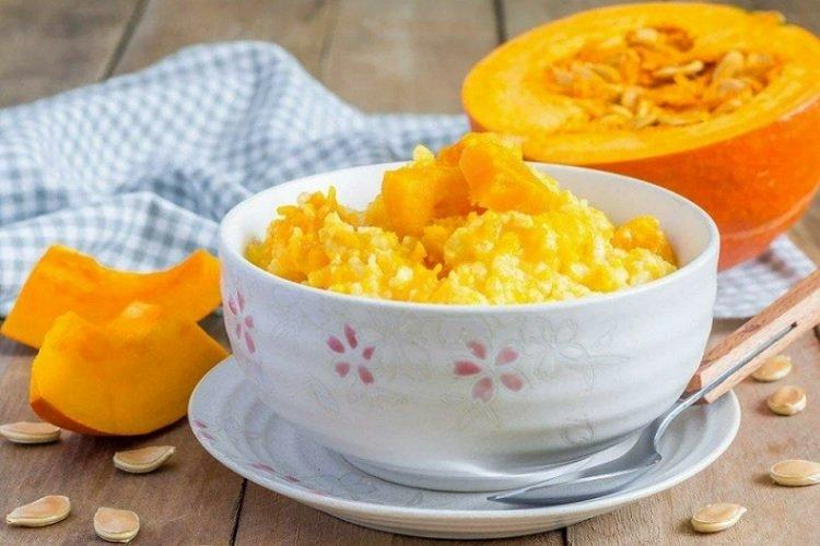 Millet Porridge with Pumpkin and Milk