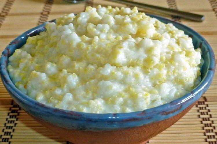 Millet and Rice Porridge with Milk