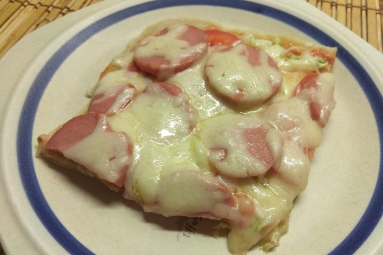 Relleno con salchichas, queso y col china