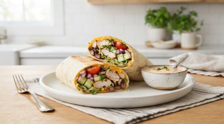 Burrito mit Pute und Gemüse