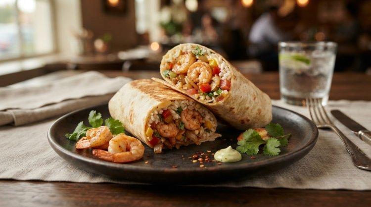 Burrito mit Garnelen