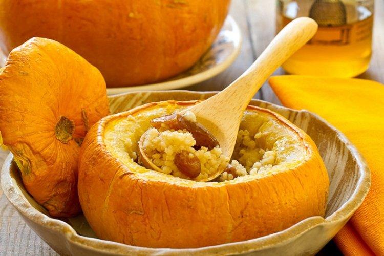 Millet Porridge in a Pumpkin