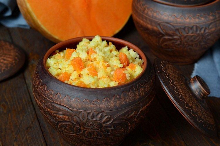 Millet Porridge with Pumpkin in the Oven