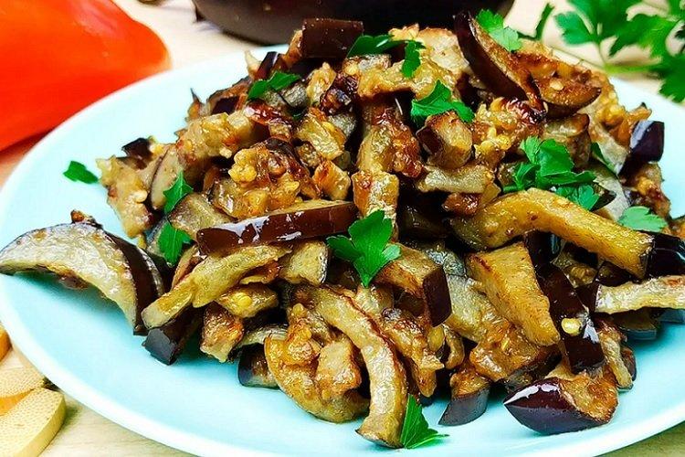 Quick Fried Eggplant Salad