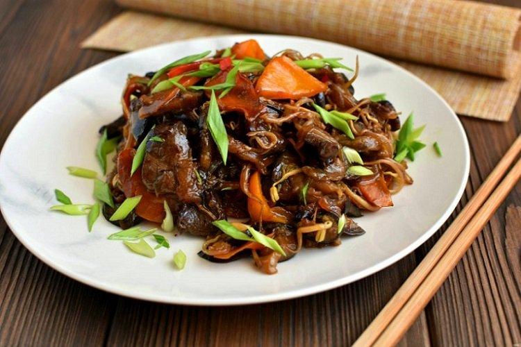 Warm Eggplant and Beef Salad