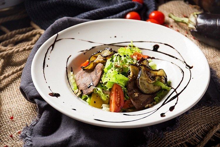 Eggplant and Tongue Salad