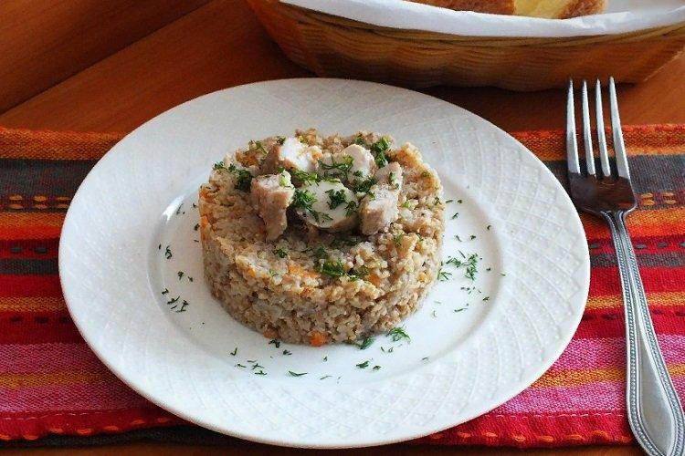 Gachas de trigo con pollo