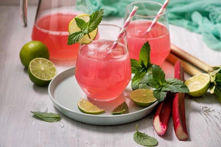 Compota de ruibarbo y menta