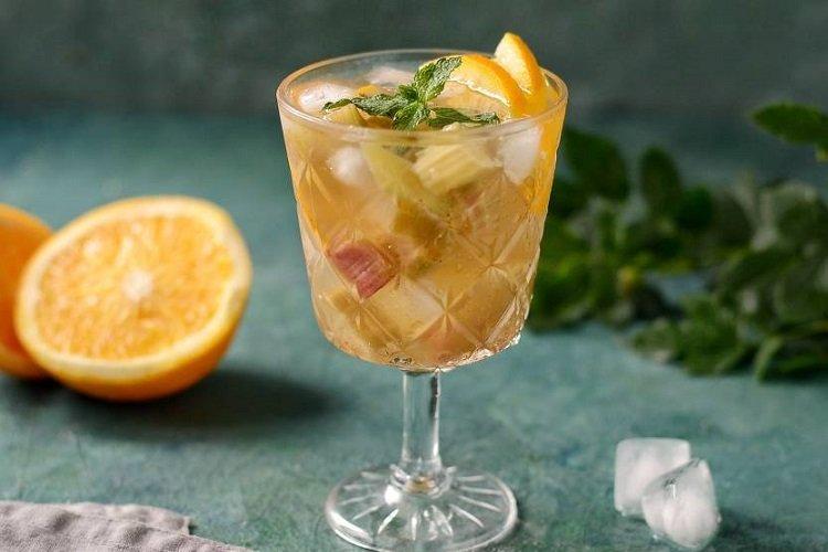Compota de ruibarbo y naranja