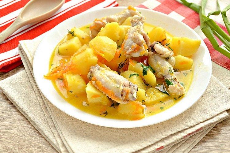 Stewed Potatoes with Chicken