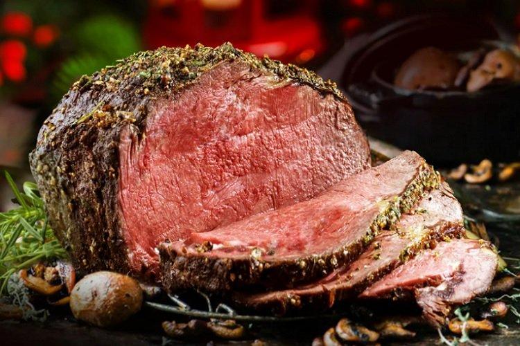 Beef Roast Beef with Mushrooms