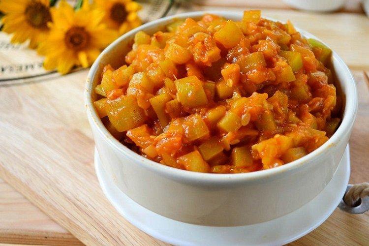 Caviar de calabacín en trozos