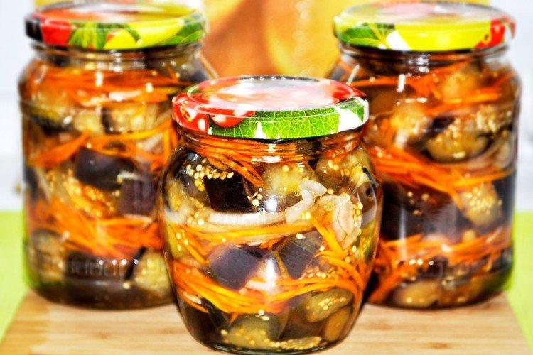 Ensalada de berenjena con zanahoria para el invierno