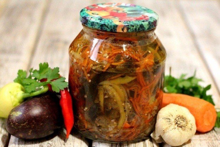 Ensalada de berenjena al estilo coreano para el invierno