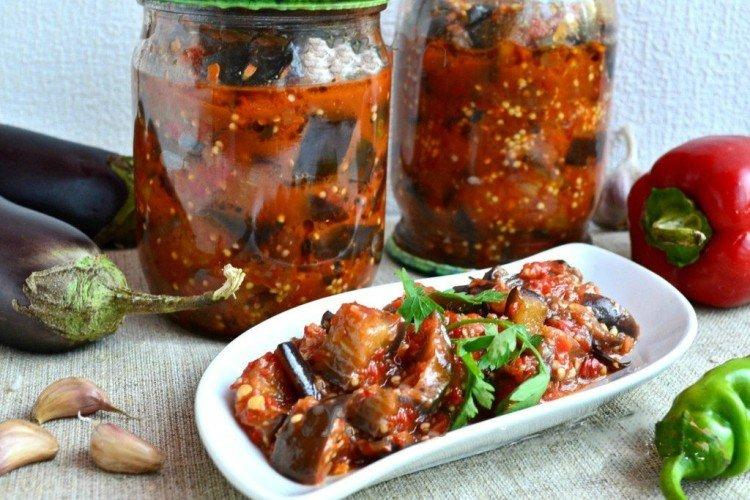 Ensalada de berenjena asada para el invierno