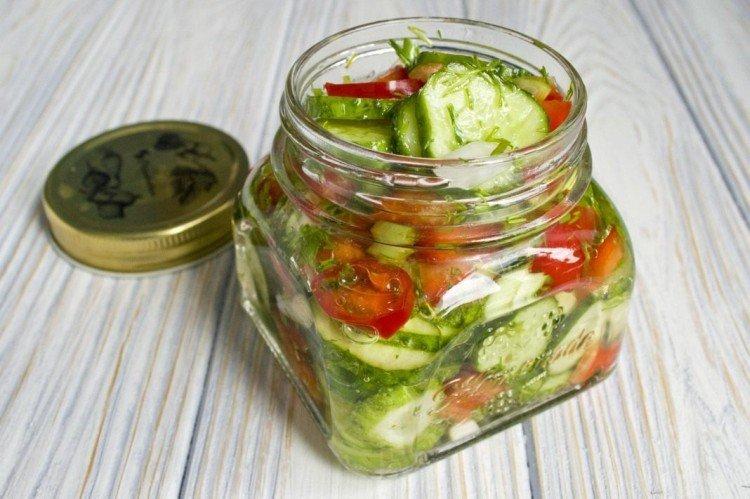 Cucumber and Hot Pepper Salad for Winter