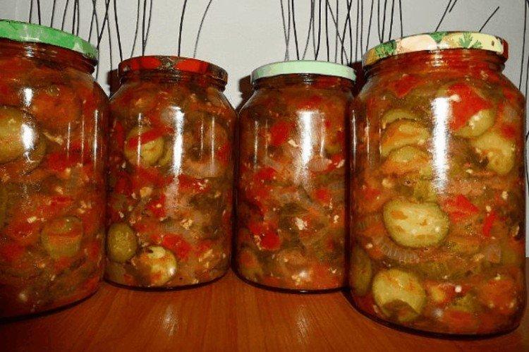 Cucumber and Mushroom Salad for Winter