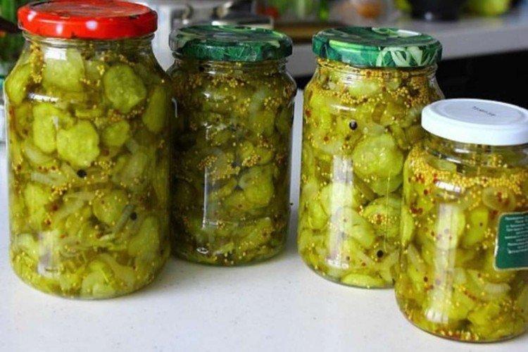 Cucumber Salad with Mustard for Winter
