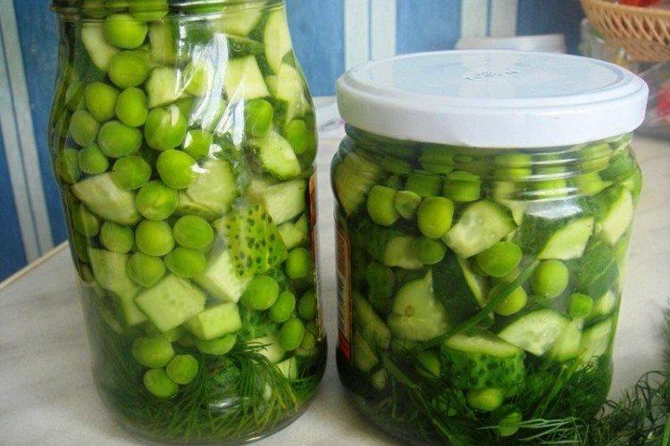 Cucumber and Pea Salad for Winter