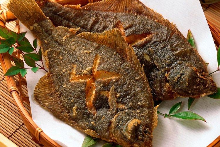 Steinbutt mit Sauerrahm und Senf aus dem Ofen