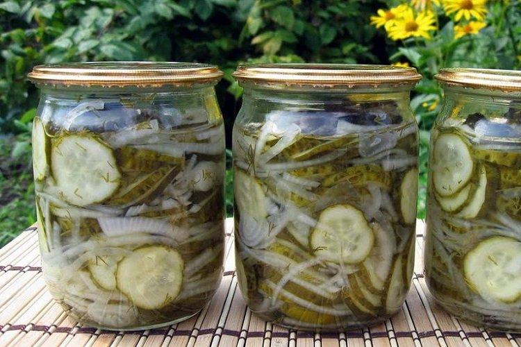 Cucumber and Onion Salad for Winter
