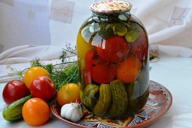 Salted Cucumbers with Tomatoes