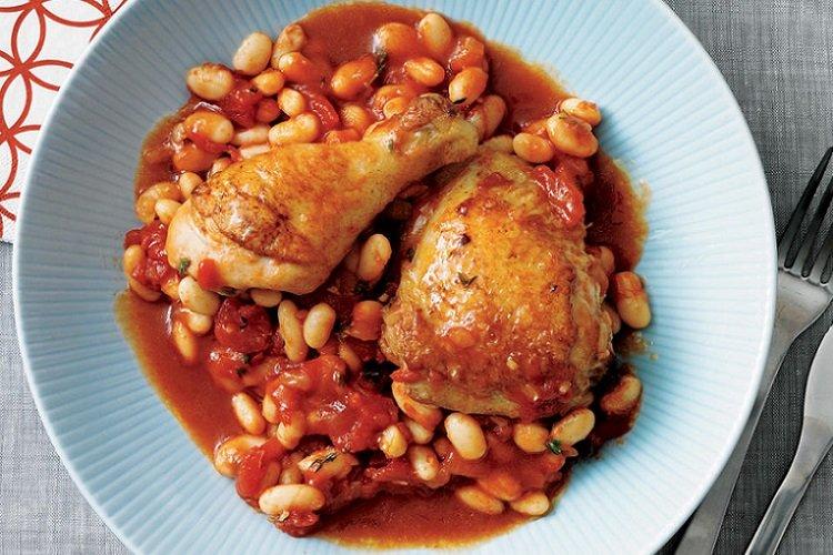 Braised Chicken with Beans