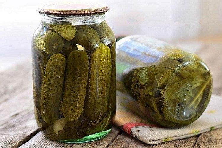Pepinos crujientes con estragón para el invierno
