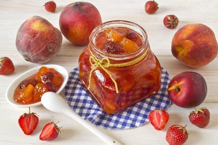 Strawberry and Peach Jam for Winter