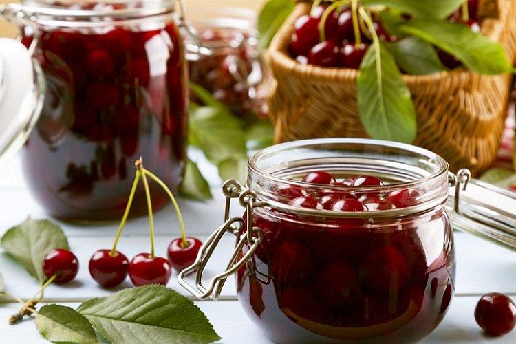 Cherries with Lemon Juice for Winter