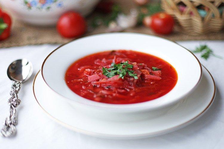Lenten Borscht with Adyghe Cheese