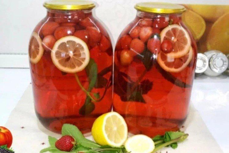Fresas con menta para el invierno