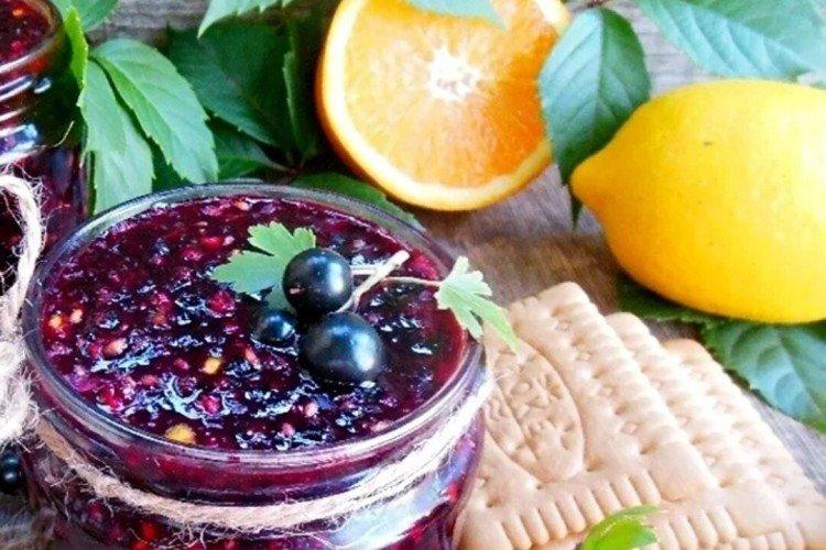 Blackcurrant Jam with Lemon and Orange