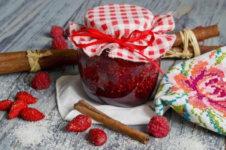 Mermelada de fresa silvestre y frambuesa
