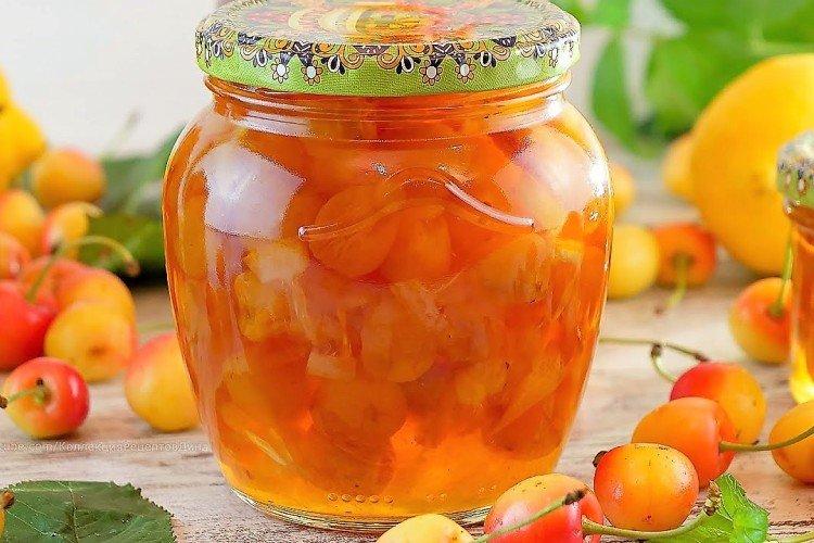 Mermelada de cereza blanca con gelatina