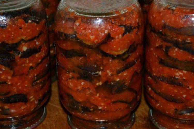Ensalada de tomate y berenjena para el invierno