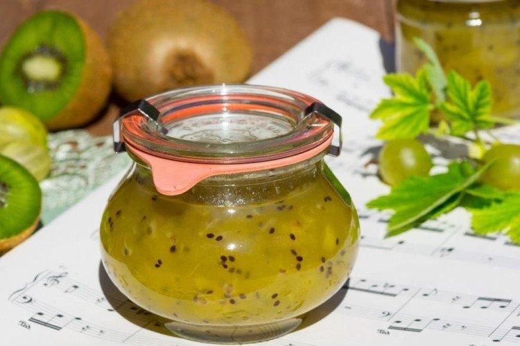 Варенье из крыжовника с киви