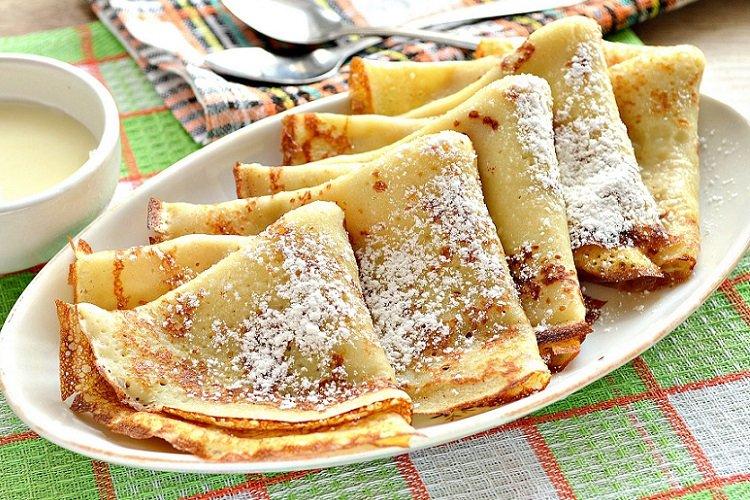 Tender Milk Pancakes with Baking Soda and Vinegar