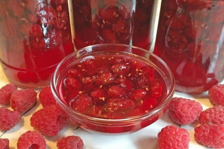 Victoria- und Himbeermarmelade