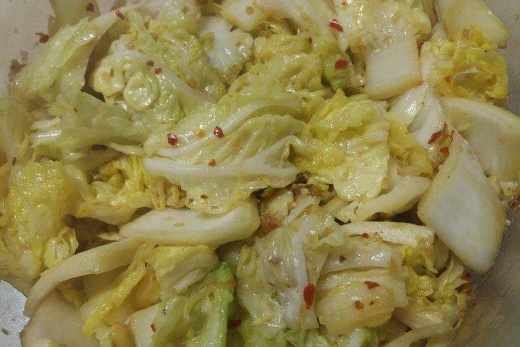 Ensalada de col china para el invierno