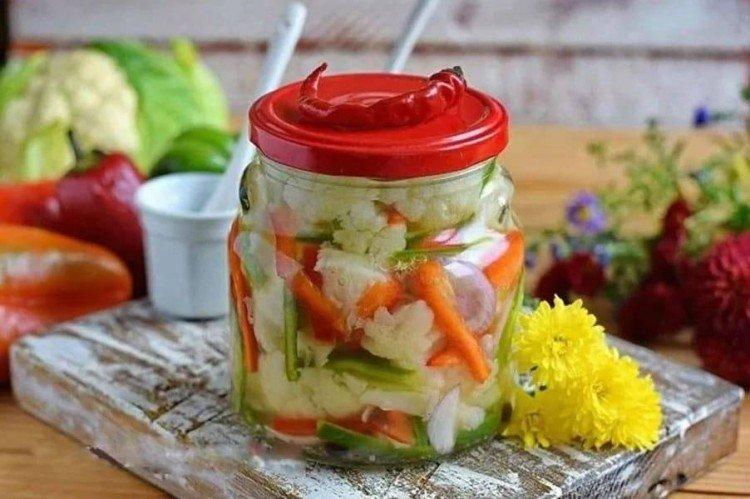 Ensalada de coliflor para el invierno