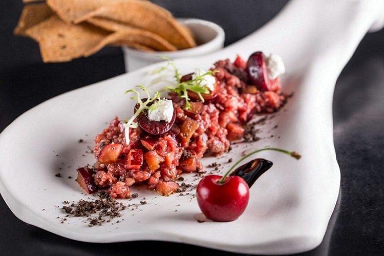 Beef Tartare with Cherries