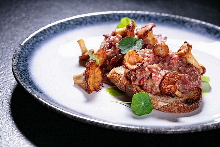 Beef Tartare with Fried Chanterelles