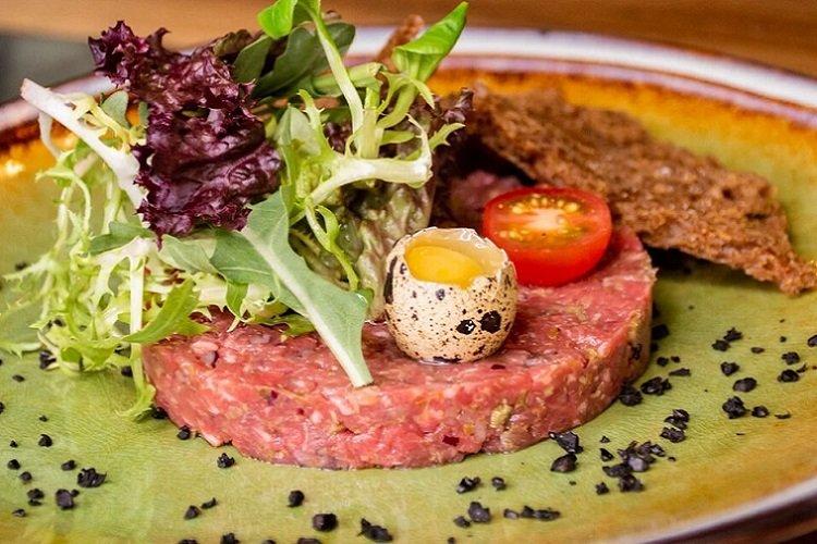 Beef Tartare with Quail Eggs