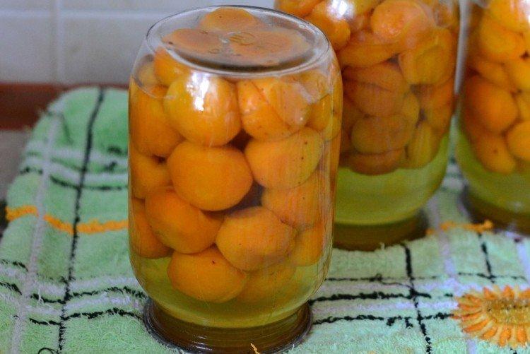 Preparación de albaricoques para el invierno