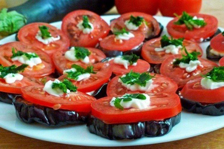 Eggplant and Tomato Slices
